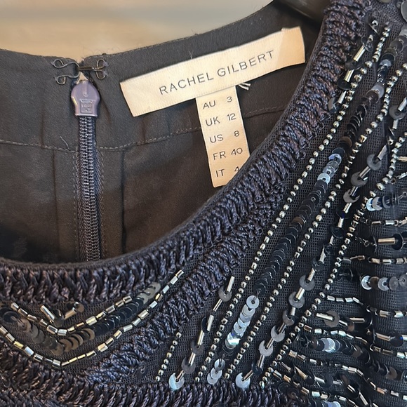 Rachel Gilbert navy sequin formal dress. Size 8 but fits more like (size 4-6) - Picture 2 of 4